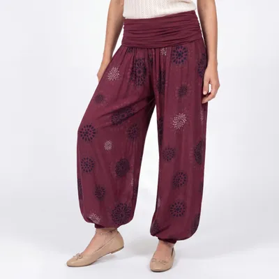 Produktbild von Haremshose Damen weite Hose mit Gummizug Sommerhose Gr. 36 bis 48 Schlupfhose
