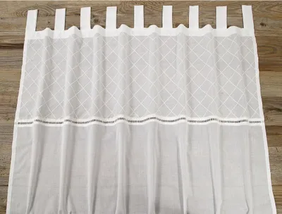 Produktbild von Scheiben-Gardine Spitze Landhaus-Stil lang 105 x 250 cm Baumwolle