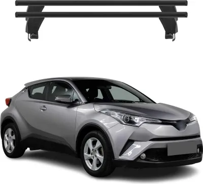 Image de Menabo Barres de toit Transversales pour Toyota C-HR 2016-2025 Alu Noir 2x ABE