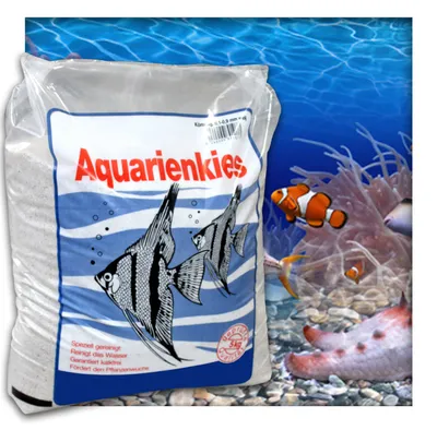 Produktbild von Aquariensand Aquariumsand Bodengrund 0,1-0,9 mm Aquarienkies hochrein Naturweiss  15 kg