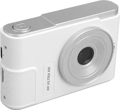 Image de Appareil photo numérique 48 MP, 4K, zoom 16x, écran 2,4 pouces, portable, compact, pour enfants, étudiants, vlog, blanc