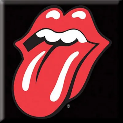 Produktbild von The Rolling Stones - Kühlschrank-Magnet, Zunge RO7145 (7,62 cm x 7,62 cm) (Schwarz/Rot)