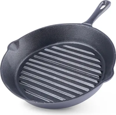 Produktbild von Orion | Pfanne - Grillpfanne - Gusseisenpfanne - Ø 24 cm - Hitzebeständig - Induktionsgeeignet