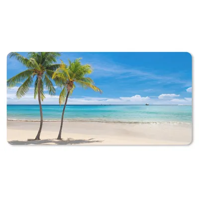 Produktbild von MuchoWow® Schreibtischunterlage Strand - Boot - Meer 80x40 cm - XXL Mauspad - Gaming Mauspad
