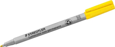 Produktbild von Folienstift Lumocolor M nonpermanent gelb Packung mit 10 Stück