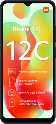 Produktbild von Redmi 12C 4GB+128GB Graphite Gray Smartphone