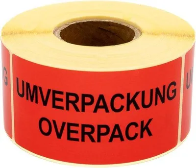 Produktbild von Famanu Warnlabels 100 x 50 mm - 500 Stück pro Rolle