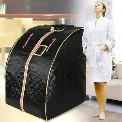 Productafbeelding van Infrarood Sauna - Therapeutische Spa - Ontspanning Thuis - Opvouwbaar Ontwerp - 1-Persoons - Zilver