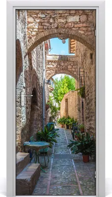 Produktbild von Tulup Türaufkleber 95x205 cm Dekorative Aufkleber Selbstklebend Wasserdichte Tapete Abnehmbar Schlafzimmer Wohnzimmer Wohnkultur - italienischen Straßen