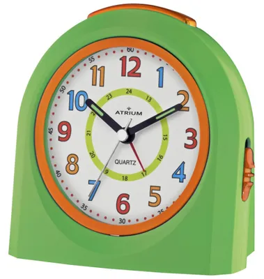 Produktbild von ATRIUM Wecker Analog Quarz grün/orange A921-3 ohne Ticken mit Licht und Snooze