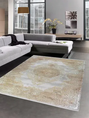 Zdjęcie produktu dla designerski dywan z naturalnych włókien w kolorze beżowym rozmiar - 80x150 cm
