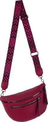 Produktbild von Bauchtasche Umhängetasche Crossbody-Bag Hüfttasche Kunstleder Italy-Design FUCSIA (1158)