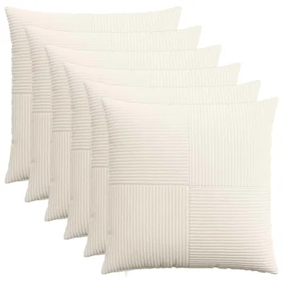 Productafbeelding van vidaXL Kussenhoezen, 6 stuks, ALMELO, crème, 65 x 65 cm, cordura