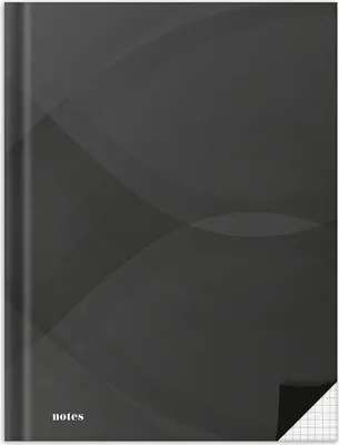 Image de Carnet RNK, DIN A4, quadrillé, 96 feuilles, noir