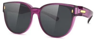 Produktbild von Meeloog Übergroße polarisierte Überbrillen-Sonnenbrille für Damen – Autofahr-Sonnenbrille für über der Brille MST0073 (Lila)