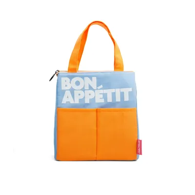 Produktbild von Isolierte Snacktasche Bon Appétit orange Kühltasche Lunchtasche ca. 22 x 24 x 14 cm