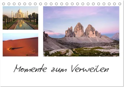 Produktbild von Momente zum Verweilen (Tischkalender 2025 DIN A5 quer), CALVENDO Monatskalender