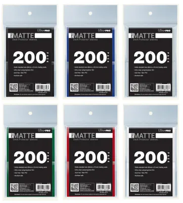 Produktbild von Ultra Pro - PRO-Matte Standard Deck Protector Sleeves Bundle (200ct) (66x91mm)
