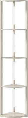 Produktbild von LED-Stehlampe mit Ablagen, dimmbar, Eichenoptik, 41 x 30 x 164 cm