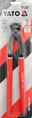 Obrázok produktu pre Yato YT-2057, Štikacie kliešte, Chrómovo-vanádová oceľ, PVC, Červená, 275 mm