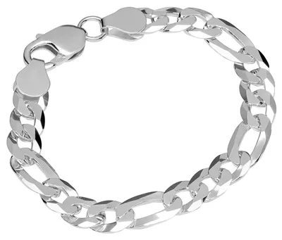 Produktbild von NKlaus Designer-Armband aus 925 Sterling Silber, Panzerkette, 22 cm