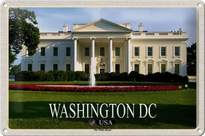 Produktbild von Blechschild Reise 30x20cm Washington DC USA White House Präsident