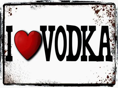 Produktbild von vianmo Holzschild 30x40 cm Alkohol i love Vodka