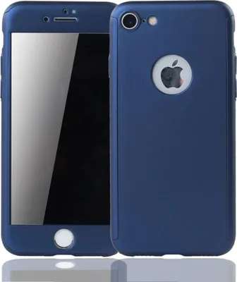 Produktbild von Handyhülle Schutzhülle für Apple iPhone 6 / 6s Plus Full Case Cover Displayschutz 360 Blau
