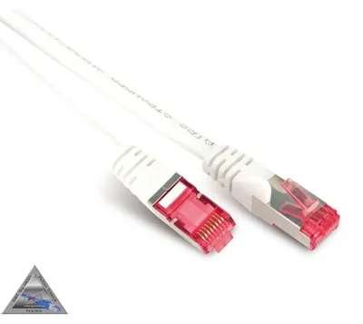 Obrázek produktu pro Patch kabel cat6A S/FTP PIMF bezhalogenový bílý 0,5 m