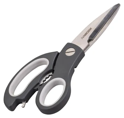 Produktbild von Fackelmann NIROSTA Superschere + Öffner PRAKTIKA, Allzweckschere, Haushaltsschere mit Flaschenöffner (Farbe: Grün/Grau)