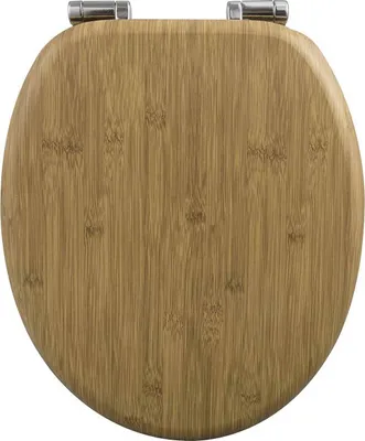Produktbild von WC-Sitz Toilettensitz mit Absenkautomatik, MDF Holzkern, Softclose Scharnier, Antibakteriell