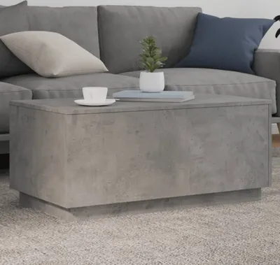 Immagine prodotto di Maison Exclusive - Tavolino con luci LED grigio cemento 90x50x40 cm