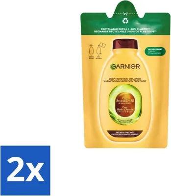 Produktbild von Garnier – Loving Blends – Shampoo-Nachfüller – Avocadoöl & Sheabutter – Sehr trockenes, welliges oder lockiges Haar – 250 ml - Vorteilspack - 2 Stücke