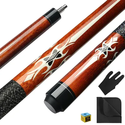 Productafbeelding van Biljartkeu pool cue - Biljartkeu 2 delig - 147 cm - 13 mm tip - 540 gram - Canadees esdoornhout - Thuis en bar