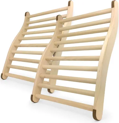 Produktbild von 2er Set Rückenlehne ergonomische S-Form Sauna & Infrarotkabine