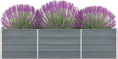 Produktbild von vidaXL Garten-Hochbeet Verzinkter Stahl 240×40×45 cm Grau