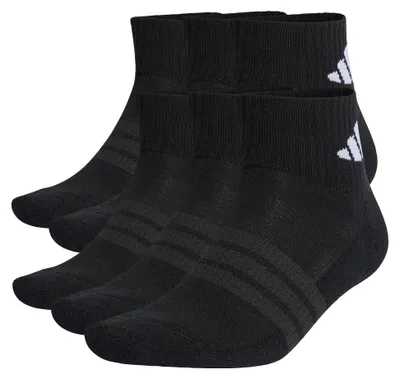 Zdjęcie produktu dla Skarpety adidas Uni  Essentials z amortyzacją, do kostki, zestaw 6 par, kolor: czarny/czarny/biały, rozmiar: 4