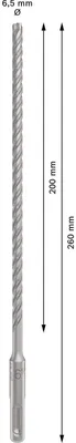 Zdjęcie produktu dla Wiertło Bosch PRO SDS Plus-5X, 6,5x200x260m