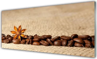 Produktbild von Küchenrückwand aus Glas 125x50cm Spritzschutz Kaffeebohnen Küche