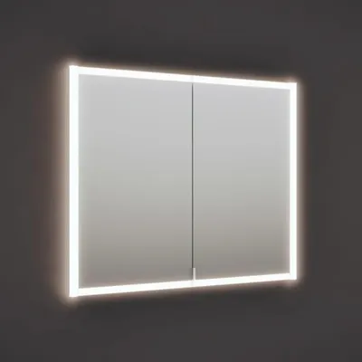 Produktbild von burgbad rl20 Spiegelschrank 102 cm, mit Klarglas Lichtrahmen für Wandeinbau