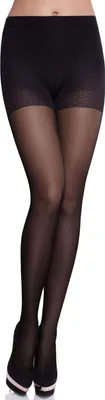 Produktbild von Merry Style Damen figurformende Bauchweg Strumpfhose mit Shaping Effekt MS 128 40 DEN (Schwarz, M)