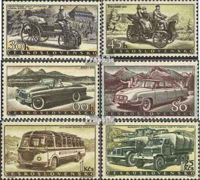 Produktbild von Briefmarken Tschechoslowakei 1958 Mi 1109-1114 (kompl.Ausg.) postfrisch Automobilbau