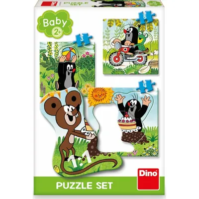 Produktbild von DINO Baby-Puzzle Maulwurf auf der Wiese 3in1 (3,4,5 Teile)