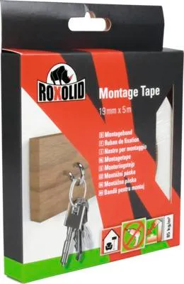 Obrázek produktu pro Oboustranná montážní páska ROXOLID 5m x 19mm bílá