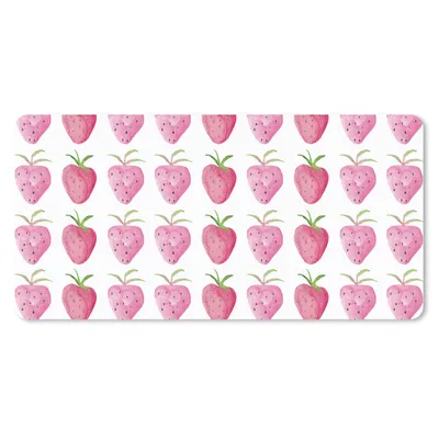 Produktbild von MuchoWow® Mauspad Mousepad Erdbeere - Aquarell - Muster 60x30 cm - Mousepads - Maus Mat - Pad - Mausunterlage - Nachhaltig