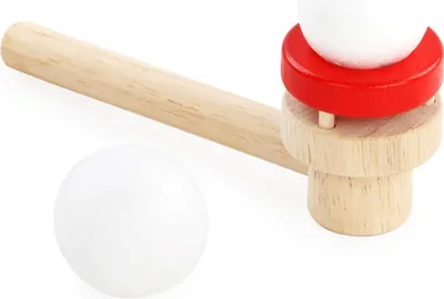 Produktbild von Ballblasenspielzeug aus Holzschaum, interaktives pädagogisches schwimmendes Blasrohr für Kinder