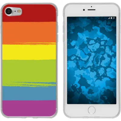 Produktbild von PhoneNatic Case kompatibel mit Apple iPhone 8 Silikon-Hülle pride Regenbogen M6