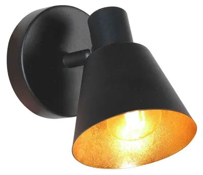 Image de Mexlite - spot - Oeroe - noir - métal - lampe de lit - E14 - 4113ZW