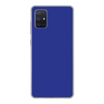 Produktbild von MuchoWow® Handyhülle Schutzhülle Hülle für Samsung Galaxy A71 Blau - Einfarbig - Dunkelblau Silikon Softcase Handy Hülle - Kartenbesitzer