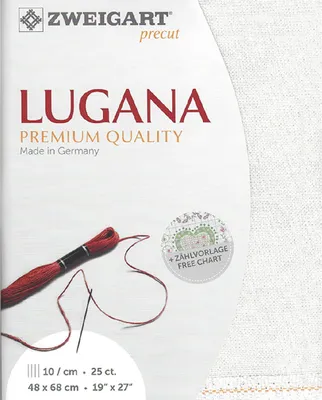 Zdjęcie produktu dla Tkanina do haftu LUGANA Zweigart Precut 25 ct. 3835 kolor 11 opal irise, tkanina do haftu 48x68 cm